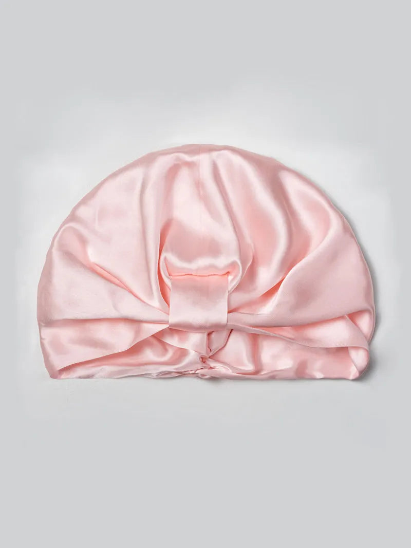 100% Mulberry Silk Sleep Cap Double Layer Night Turban Bonnet