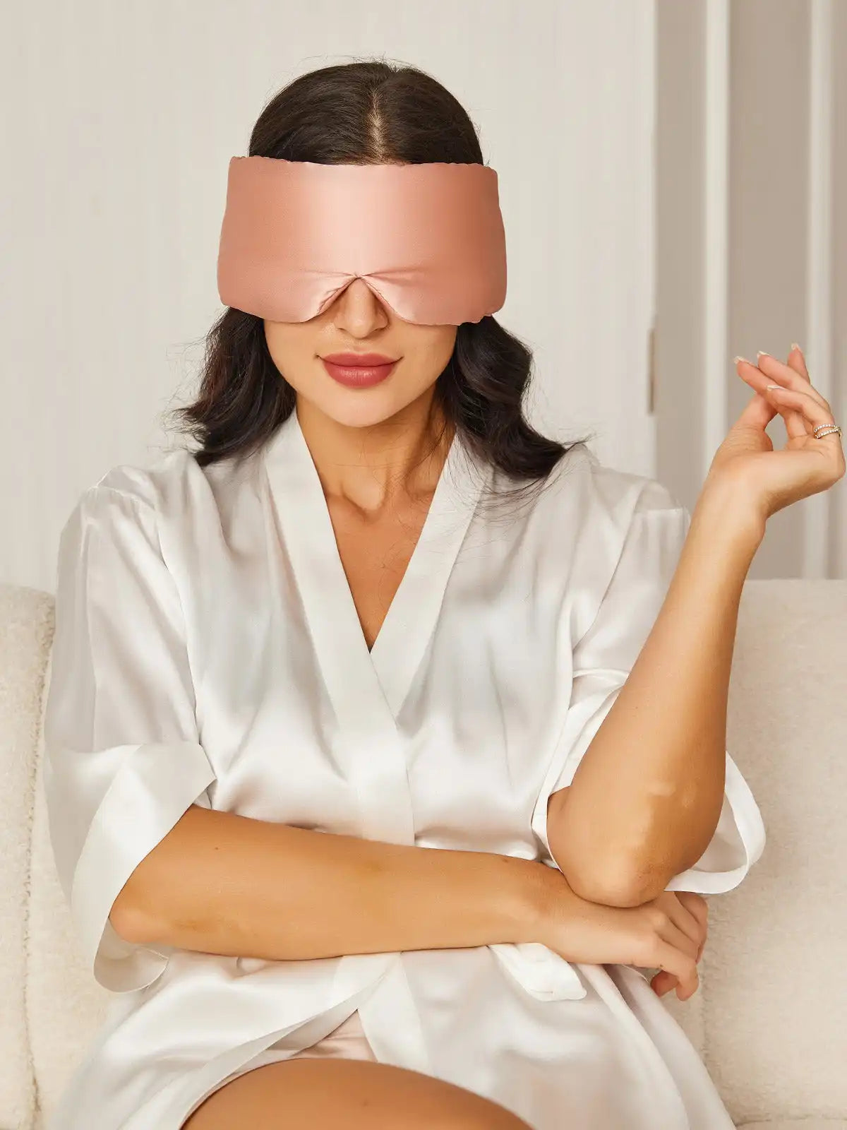 100% Mulberry Silk One Piece Silk Sleep Eye Mask With Velcro