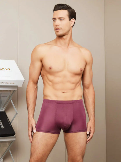 Men‘s 100% Mulberry Silk Boxer Briefs Underwear