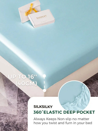 19Momme Mulberry Silk Seamless Fitted Sheet