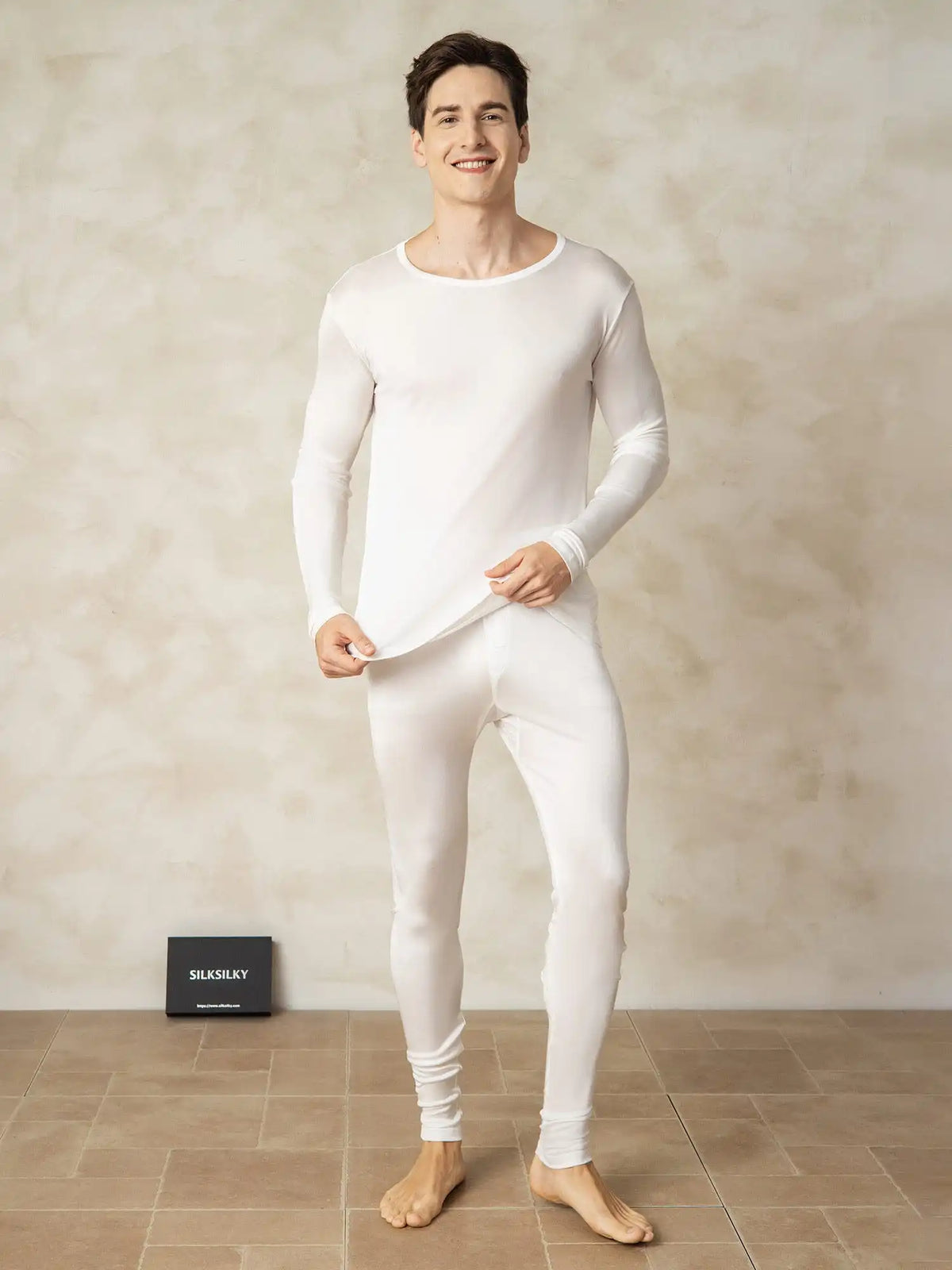 Men's Silk Jersey Long Sleeve Long Johns
