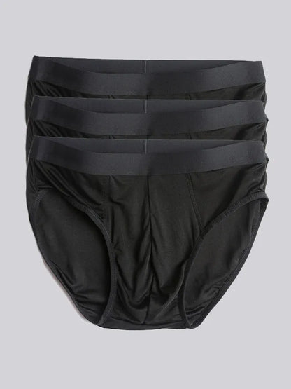 3Pcs Men Briefs Breathable 100% Mulberry Silk Underwear