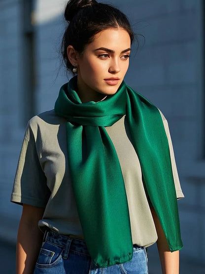 100% Mulberry Silk Rectangle Long Scarf/Shawl 170x53cm/67