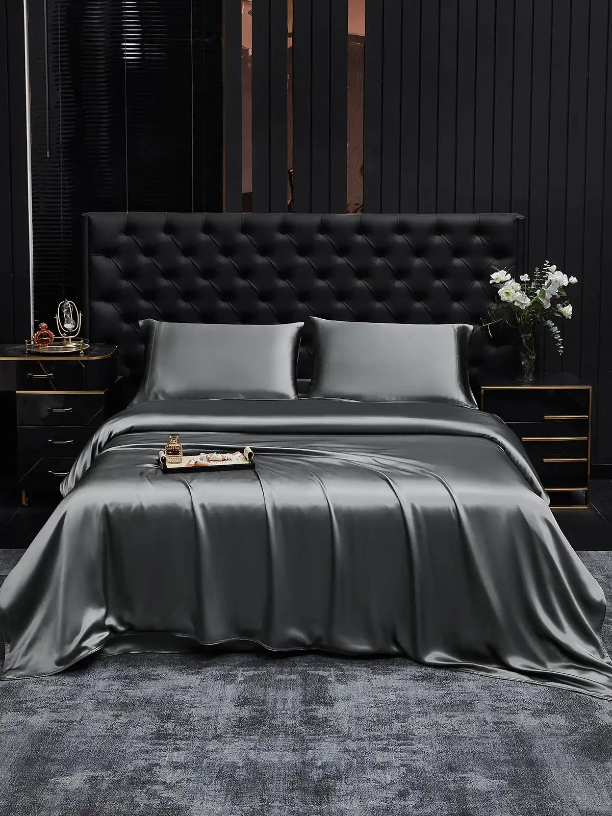 19Momme 3Pcs Silk Set Duvet Cover+2x Pillowcases