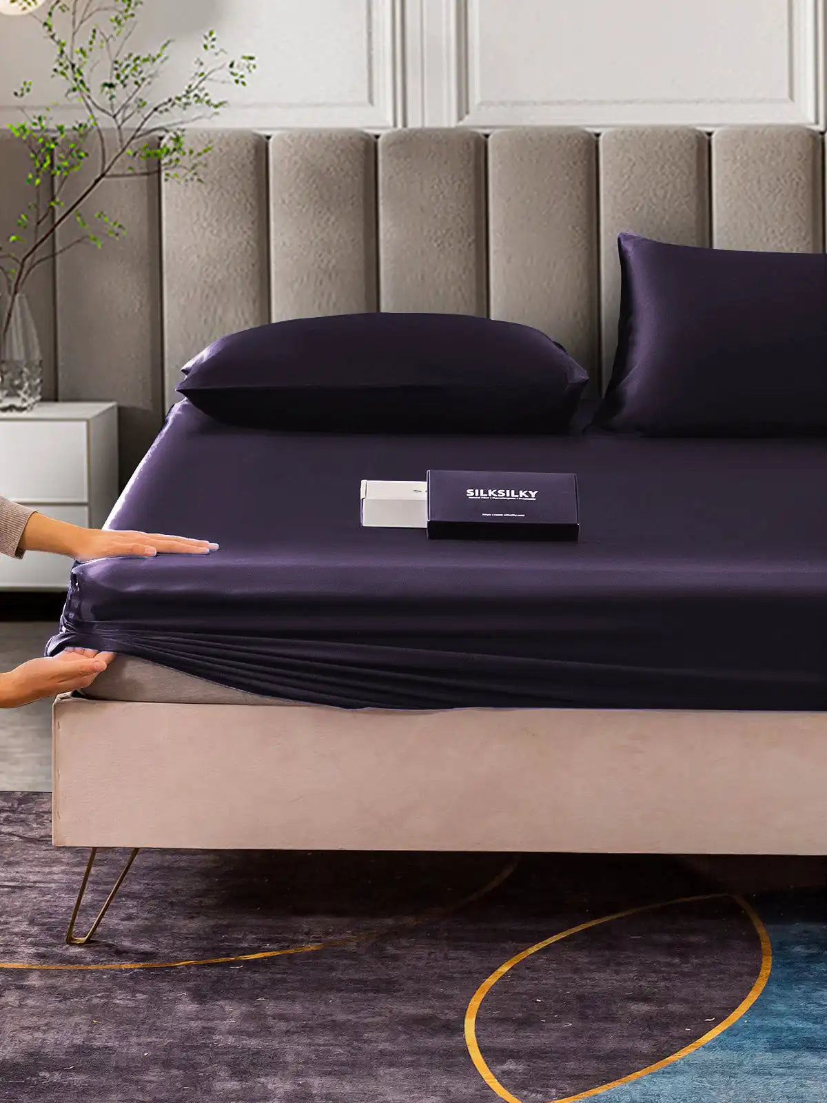 25Momme 3Pcs Silk Set Fitted Sheet+2x Pillowcases