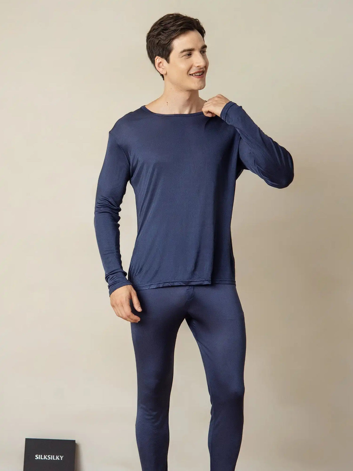Men's Silk Jersey Long Sleeve Long Johns
