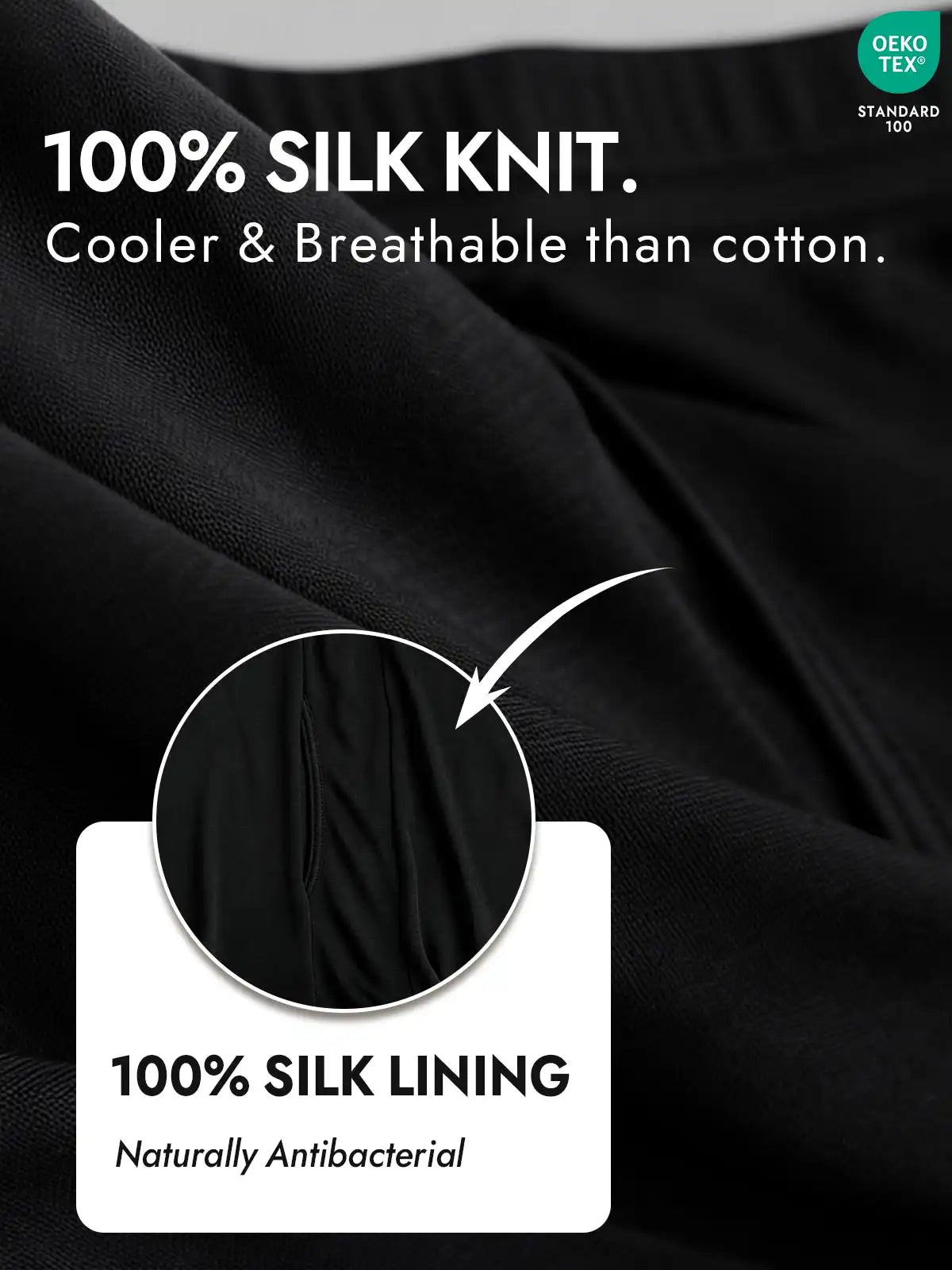 100% Mulberry Silk Mens Underwear with Front Opening