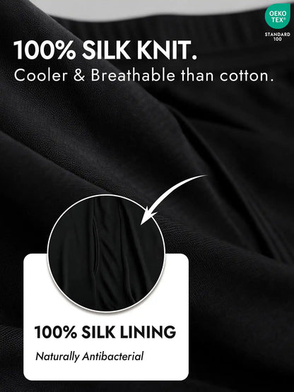100% Mulberry Silk Mens Underwear with Front Opening