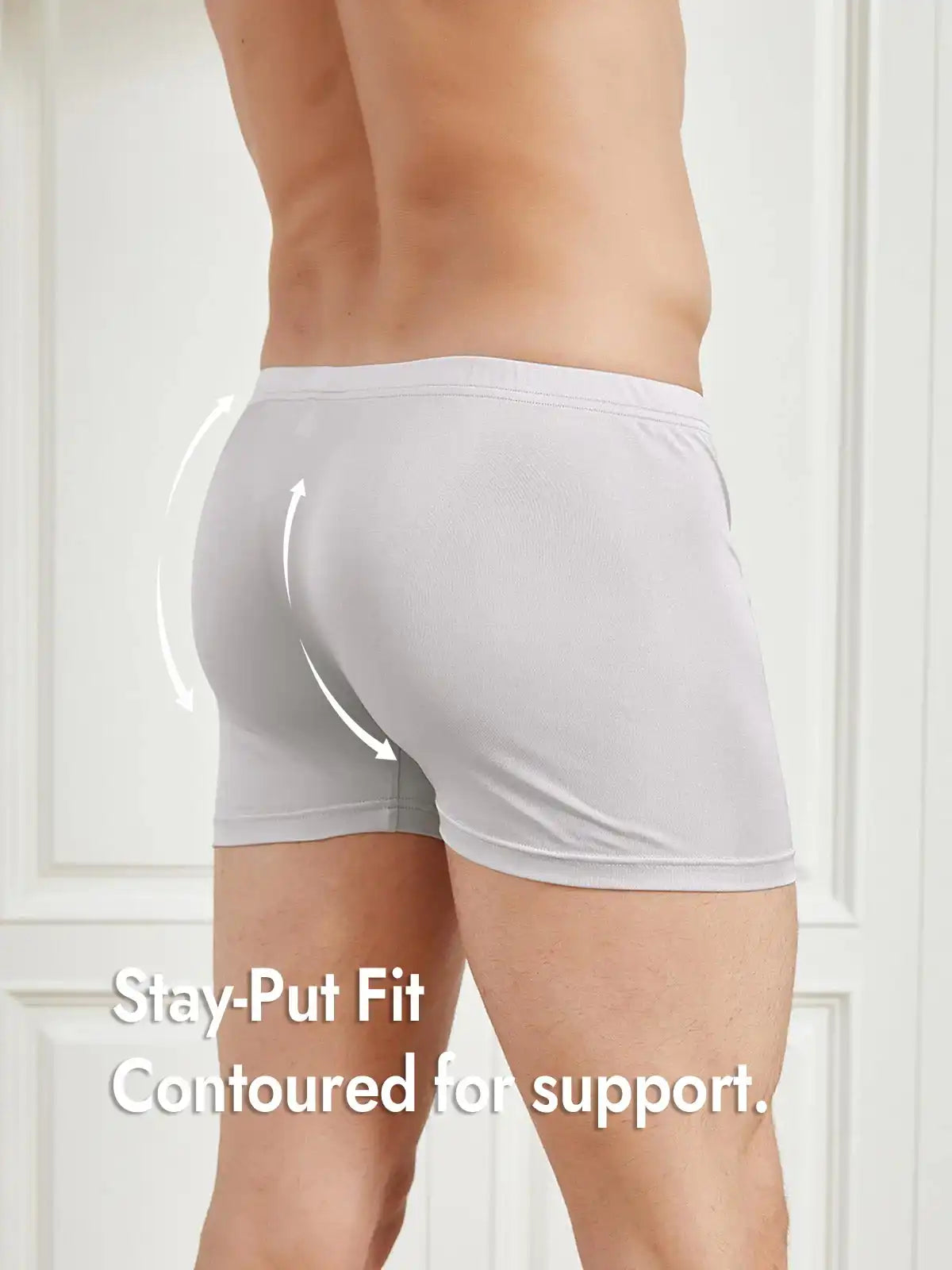 100% Mulberry Silk Mens Underwear with Front Opening