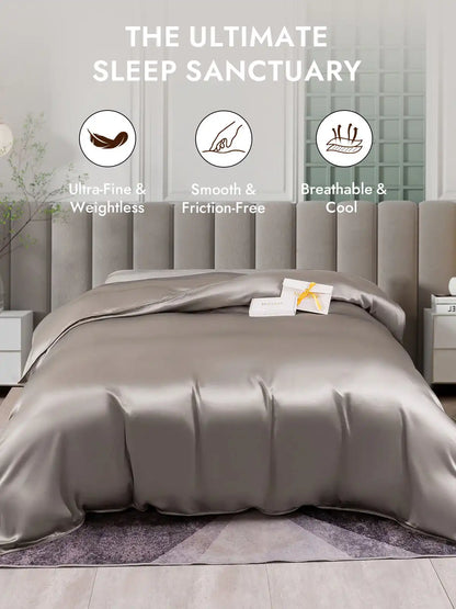 25Momme Mulberry Silk Seamless Duvet Cover (WITHOUT PILLOWCASES)