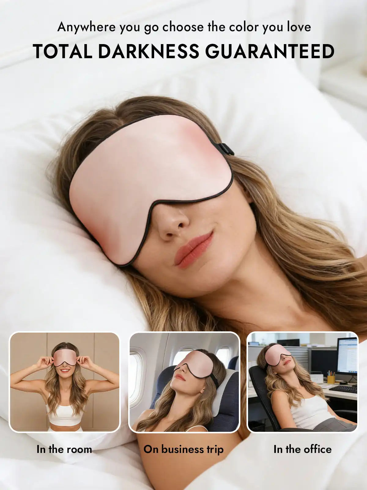 100% Mulberry Silk Elastic Band Sleep Eye Mask