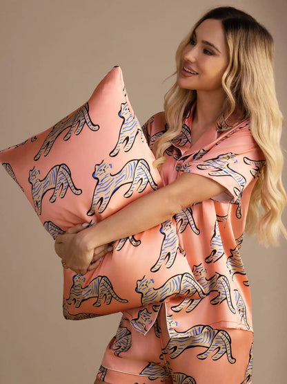 19 Momme Artistic Printed 100% Mulberry Silk Pillowcase – Envelope Closure