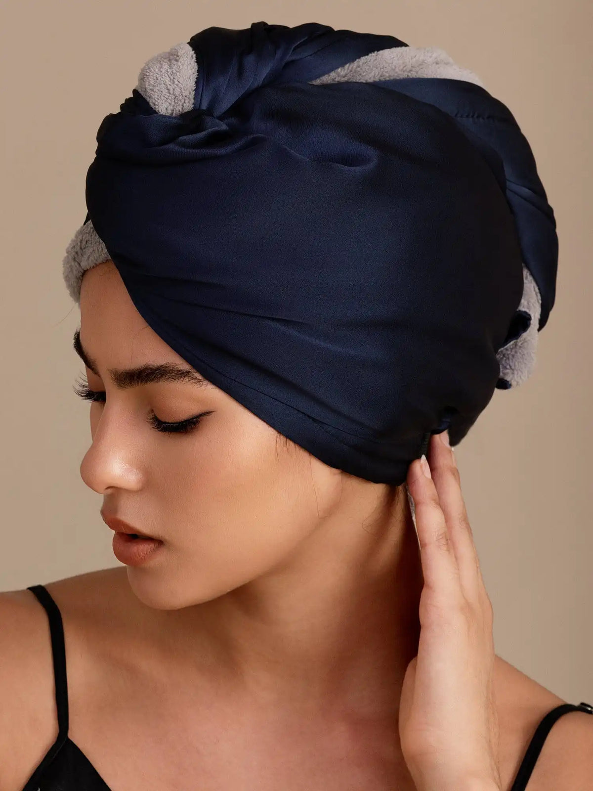 100% Mulberry Silk Double-Sided Hair Towel Wrap – Quick Dry, Frizz Free & Gentle on Hair