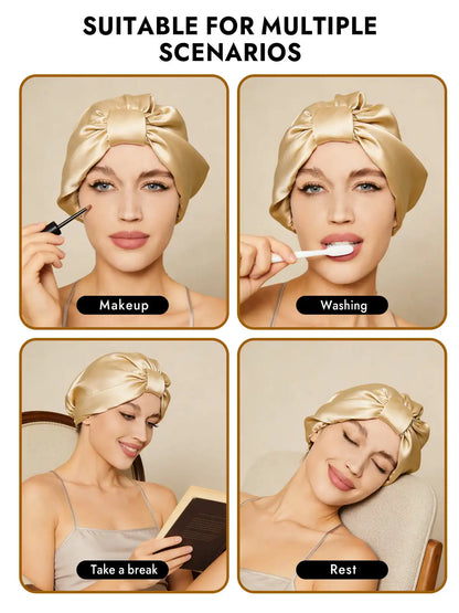 100% Mulberry Silk Night Turban Bonnet