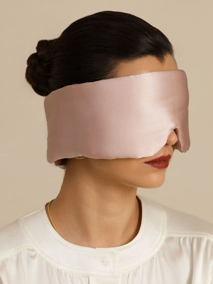 100% Mulberry Silk Double-Sided Eye Mask With Silent Velcro Closure