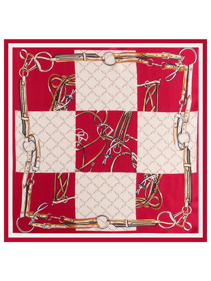 100% Mulberry Silk Printed Designer Square Scarf 53x53cm/21
