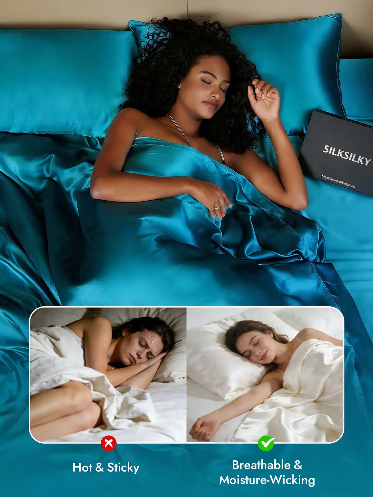 25Momme Mulberry Silk Seamless Duvet Cover (WITHOUT PILLOWCASES)