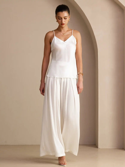 100% Mulberry Silk Women''s Adjustable Spaghetti Strap V Neck Camisole Top