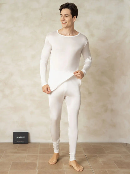 Men's Silk Jersey Long Sleeve Long Johns