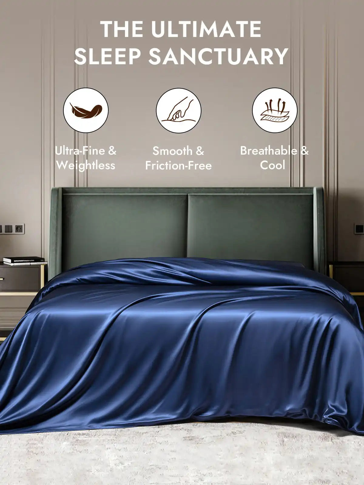 25Momme Mulberry Silk Seamless Duvet Cover (WITHOUT PILLOWCASES)