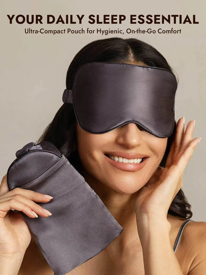 100% Mulberry Silk Eye Mask And Envelope Pouch Set 2Pcs