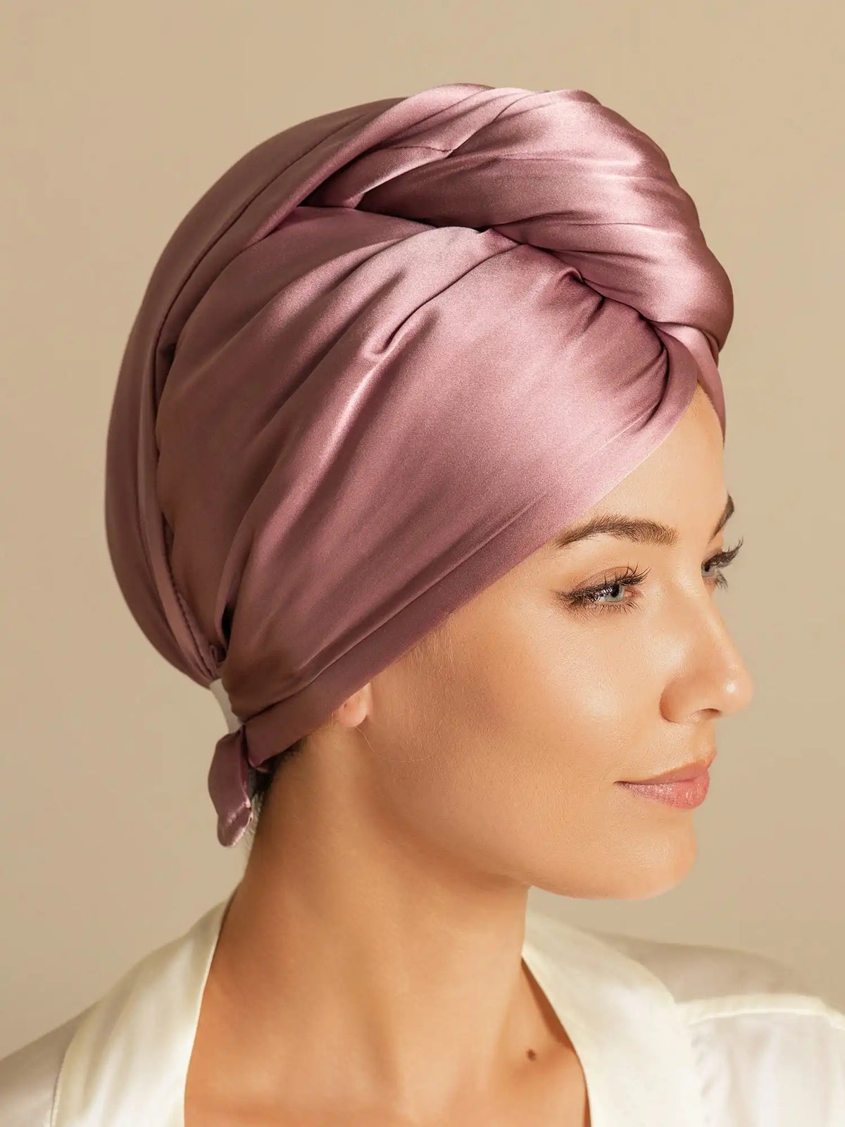 100% Mulberry Silk Double-Sided Hair Towel Wrap – Quick Dry, Frizz Free & Gentle on Hair