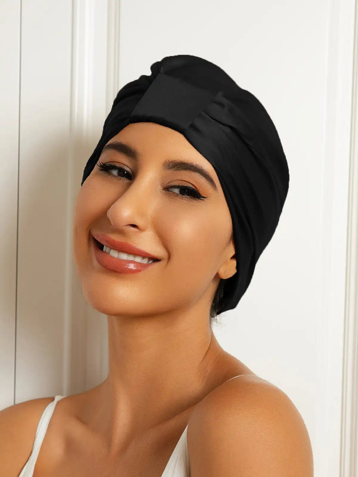 100% Mulberry Silk Sleep Cap Double Layer Night Turban Bonnet