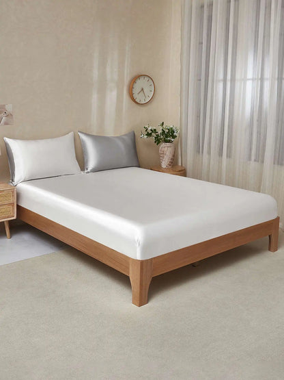 19Momme 3Pcs Silk Set Fitted Sheet+2x Pillowcases