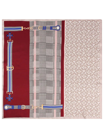 100% Mulberry Silk Printed Designer Square Scarf 53x53cm/21