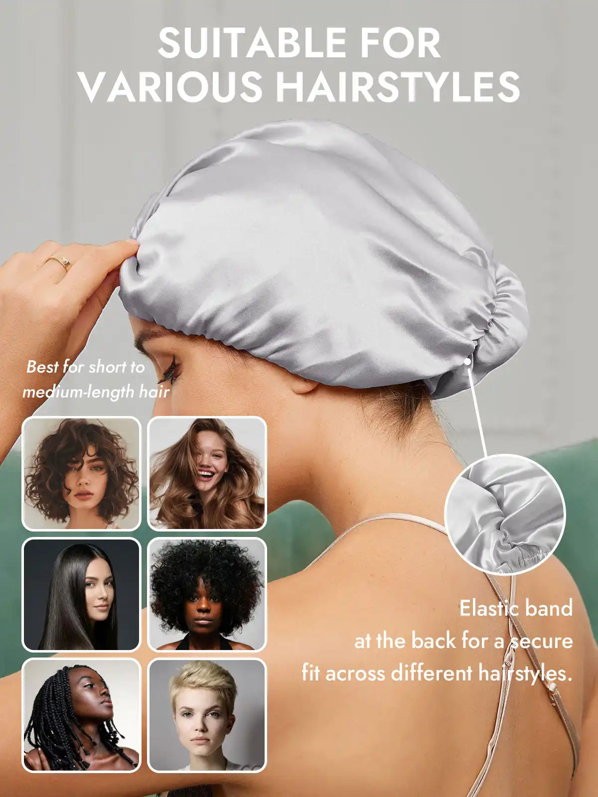 100% Mulberry Silk Night Turban Bonnet