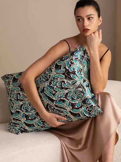 19 Momme Artistic Printed 100% Mulberry Silk Pillowcase – Envelope Closure