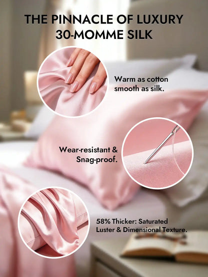 2Pcs 30Momme 100% Silk Pillowcases Bundle- Hidden Zipper