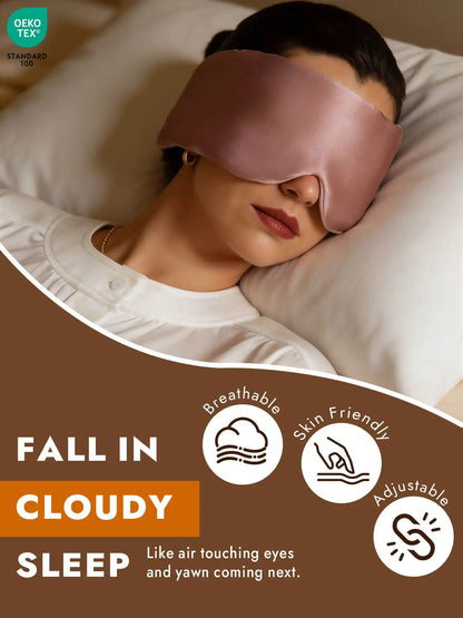 100% Mulberry Silk Double-Sided Eye Mask With Silent Velcro Closure