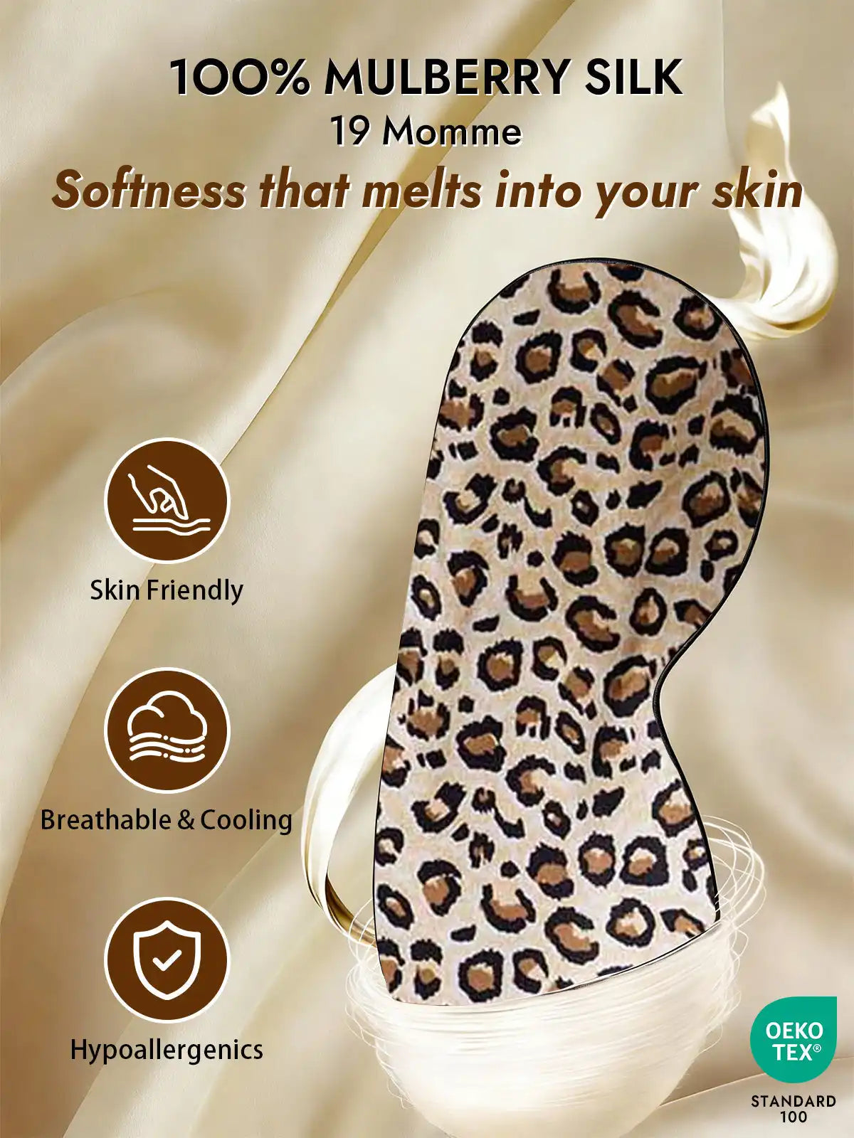 100% Mulberry Silk Elastic Band Sleep Eye Mask