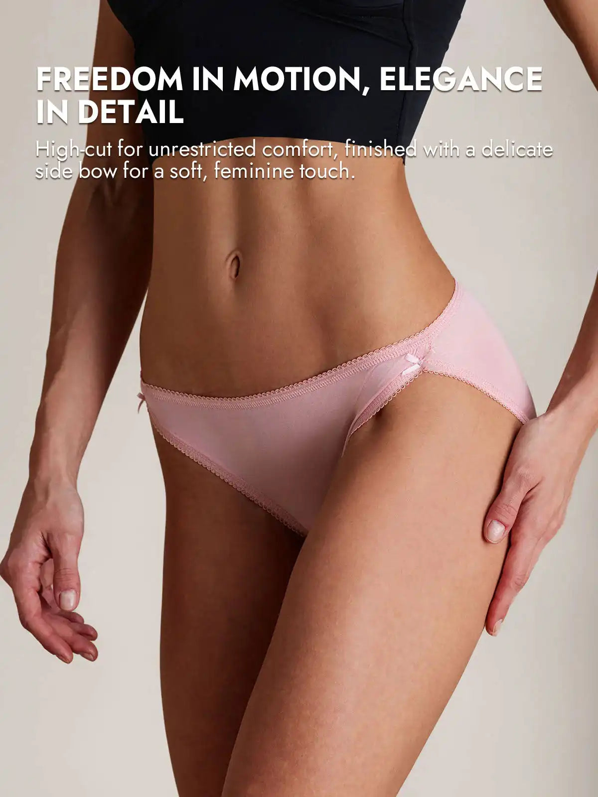 100% Mulberry Silk Bikini Panty with Bow Detail