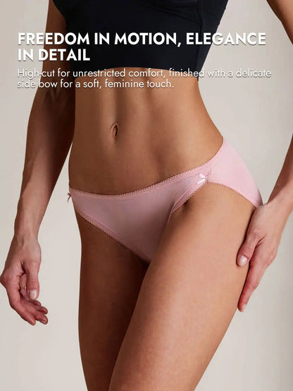 100% Mulberry Silk Bikini Panty with Bow Detail