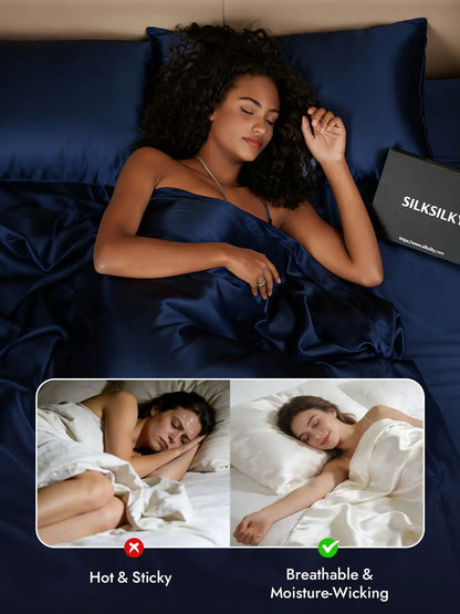 25Momme Mulberry Silk Seamless Duvet Cover (WITHOUT PILLOWCASES)