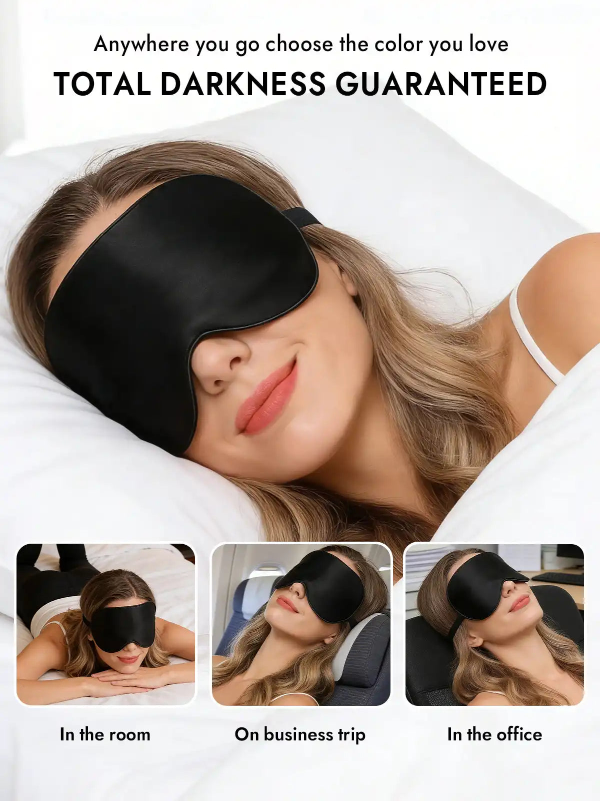 100% Mulberry Silk Elastic Band Sleep Eye Mask
