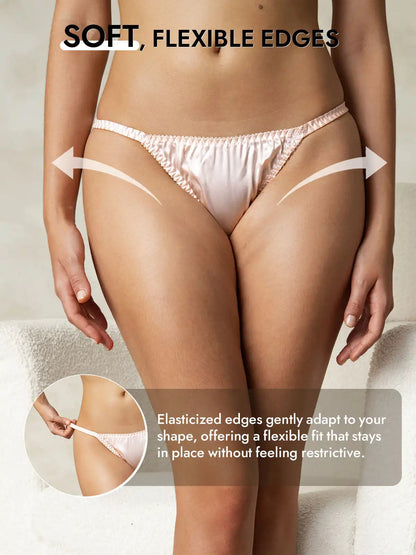 100% Mulberry Silk String Thong Sexy Panty