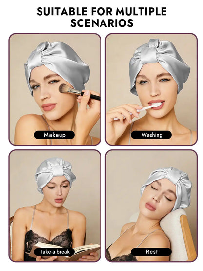 100% Mulberry Silk Night Turban Bonnet