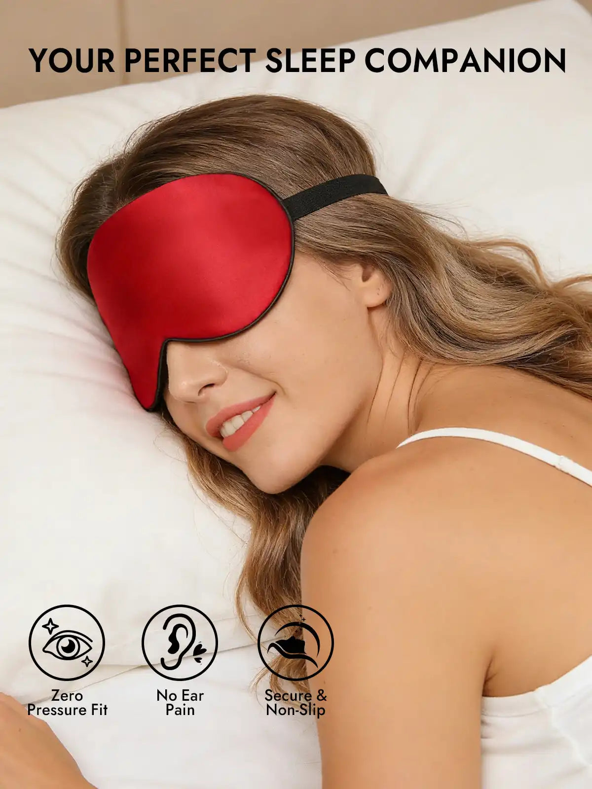 100% Mulberry Silk Elastic Band Sleep Eye Mask