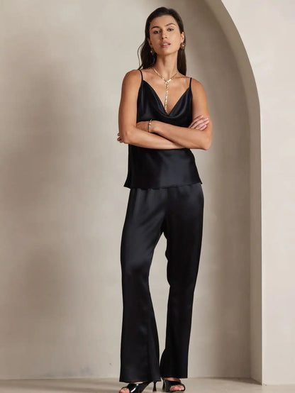 19Momme Silk Cowl Neck Camisole Top