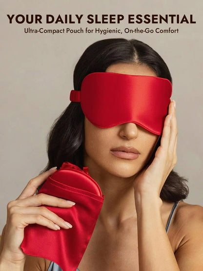 100% Mulberry Silk Eye Mask And Envelope Pouch Set 2Pcs