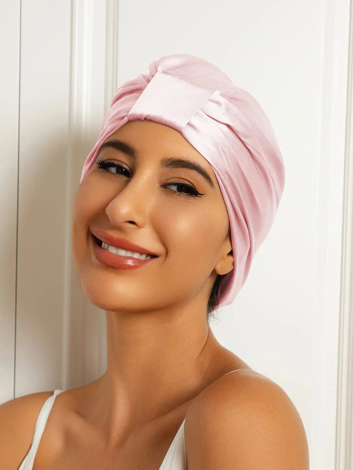 100% Mulberry Silk Sleep Cap Double Layer Night Turban Bonnet