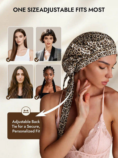 100% Mulberry Silk Elegant Bonnet with Long Ribbons