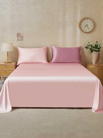 22Momme 3Pcs Silk Set Flat Sheet+2x Pillowcases