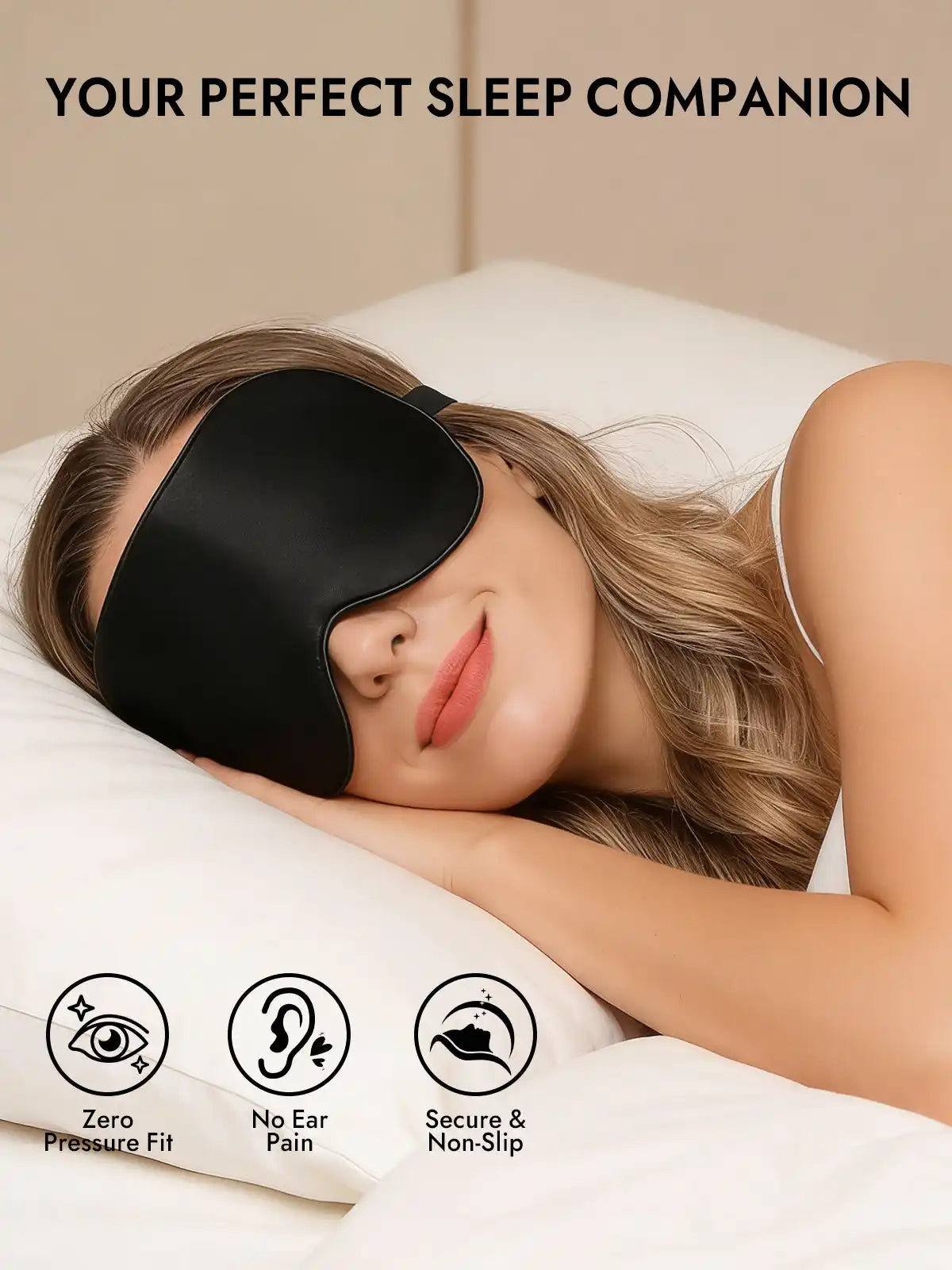 100% Mulberry Silk Elastic Band Sleep Eye Mask