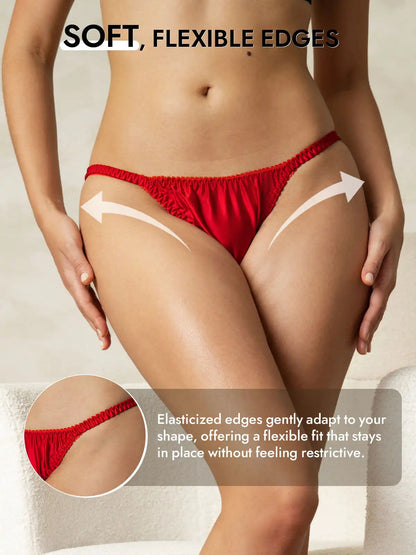 100% Mulberry Silk String Thong Sexy Panty