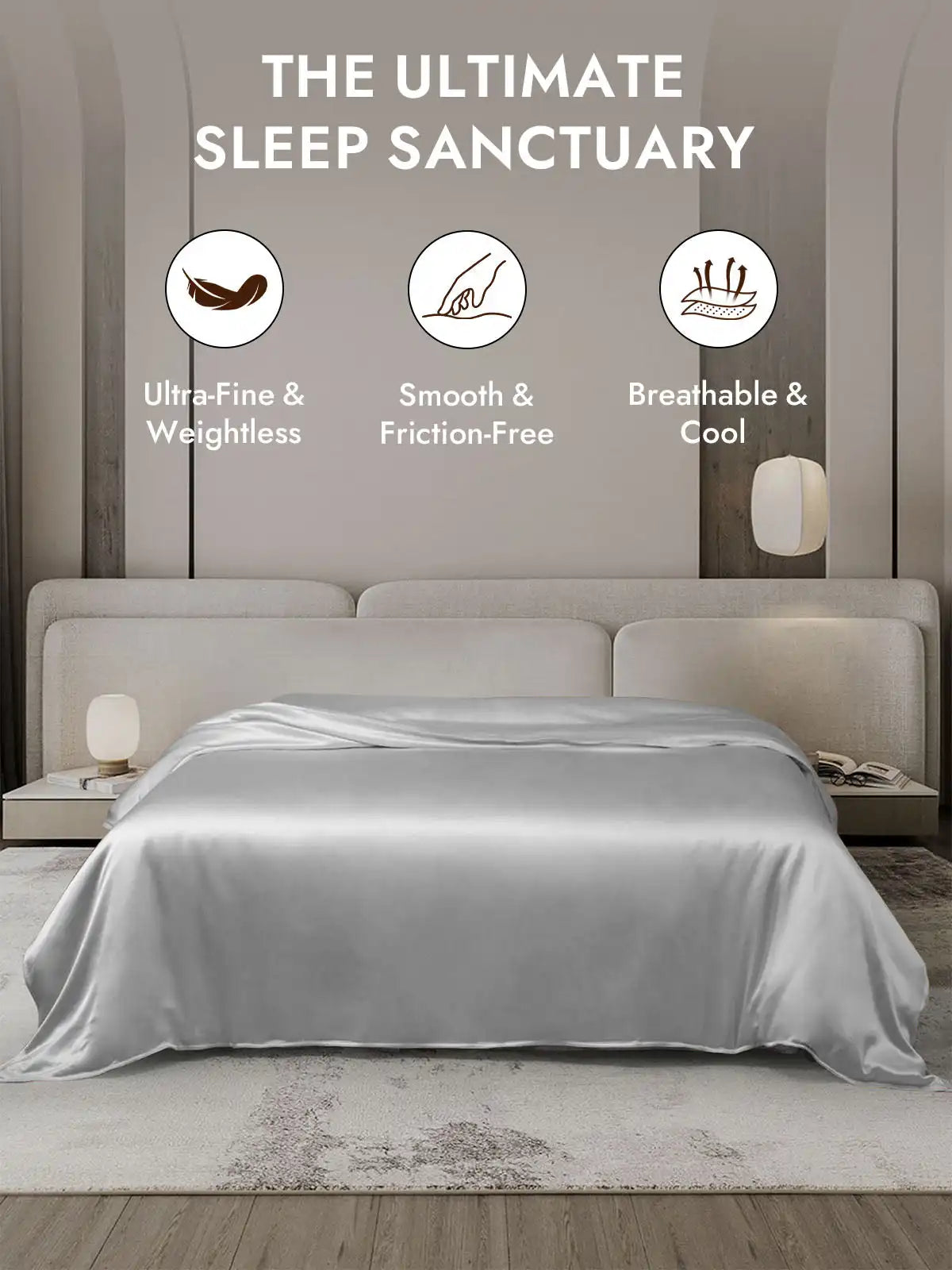 25Momme Mulberry Silk Seamless Duvet Cover (WITHOUT PILLOWCASES)