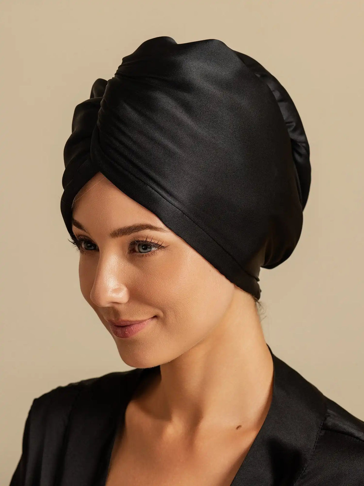 100% Mulberry Silk Double-Sided Hair Towel Wrap – Quick Dry, Frizz Free & Gentle on Hair